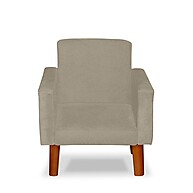Mini Poltrona Infantil Nina em Suede Bege - Conforto e Estilo para Crianças - imagem 1
