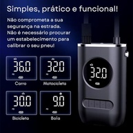 Mini Compressor de Ar Digital Recarregável: Inflador Portátil com Lanterna LED para Pneus, Bolas e Mais! - imagem 5