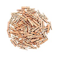 Mini Prendedores de Madeira Natural 3,5cm - 50 Unidades - imagem 1