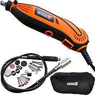 Mini Retífica 180W: Kit Completo com 38 Peças - imagem 1