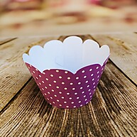 Mini Saias Cupcake Poá: Kit Lilás/Branco (20.14) - imagem 1