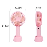 Mini Ventilador 3 em 1 Recarregável USB/Pilhas - Ventilador Portátil com 3 Velocidades e Base para Mesa (Branco) - imagem 2
