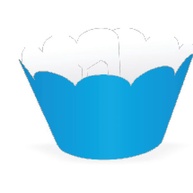 Mini Wrapper Cupcake Azul: Decore com Estilo! - imagem 1