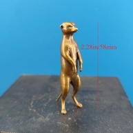 Estátua Miniatura Suricato Latão - Decoração Mesa Animada e Charmosa - imagem 4