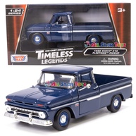 Miniatura Chevrolet C10 Fleetside 1966 Azul Escuro - Coleção 1/24 - imagem 1