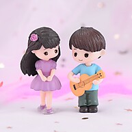 Conjunto Guitarra para Casa de Bonecas - Decoração Miniatura - imagem 1