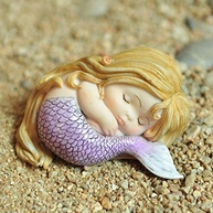 Top Collection Pequena Sereia Dormindo - Miniatura Encantadora para Jardim e Terrário - imagem 3