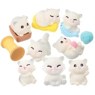 Conjunto de Estatuetas de Gato em Miniatura - Decoração Fofa e Versátil para Mesa, Carro e Festas - imagem 5