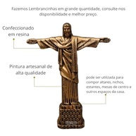 Estátueta Miniatura Cristo Redentor 18 cm em Resina - Lembrancinha Religiosa e Decorativa do Rio de Janeiro - imagem 4