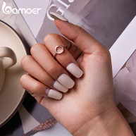 Anel de Prata 925 Bamoer: Elegância Minimalista - imagem 2