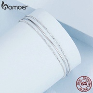 Pulseira Prata 925 Bamoer: Elegância Minimalista - imagem 2