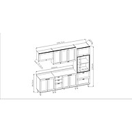 Cozinha Americana 5 Peças com Portas e Gavetas – Verde Mint - imagem 2