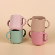 Mintlyfe Pacote com 2 Canecas de Silicone Seguras para Crianças - Blush e Malva - imagem 4