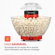 Pipoqueira Mondial PP-05: Pipoca Saudável em 3 Minutos! - imagem 2