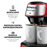 Cafeteira Mondial Smart Coffee: 2 Xícaras em Minutos! - imagem 2