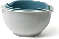 Conjunto de 3 Tigelas de Mistura Plástico Enkomy - Multifuncional para Saladas, Cozinha e Serviço - imagem 4
