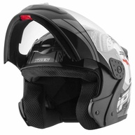 Capacete Moto Mixs Gladiator RPM Articulado Escamoteável Robocop Brilhante - Segurança e Estilo - imagem 1