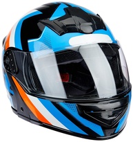 Capacete Mixs Gladiator Super Speed Azul/Laranja Brilhante - Segurança e Estilo para Você! - imagem 1