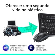 Combo Teclado e Mouse com fio USB Logitech MK120 com Design Confortável, Durável e Resistente à Respingos, USB e Layout ABNT2 - imagem 5