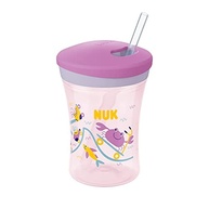NUK Copo Action Evolution com Canudo 230 ml - Menina Roxo | Seguro, Macio e Antivazamento - imagem 2