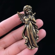 Estátua de Anjo Cupido em Latão - Decoração Elegante e Requintada (48 x 25 mm) - imagem 5