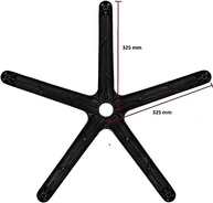 Base Estrela Gamer Presidente com Rodízios em Nylon 325 mm - Estabilidade e Durabilidade para Sua Cadeira - imagem 3