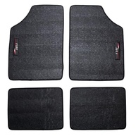Tapete Automotivo Emborrachado Universal Uno Mobi Strada 4 Peças Logo Bordado Couro Preto - imagem 2