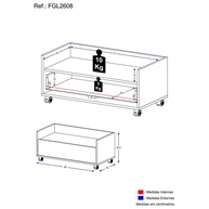 Gabinete de Banheiro com Rodízios 80 cm Multimóveis – Organize com Mobilidade - imagem 2