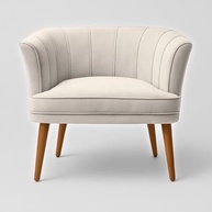 Poltrona Decorativa Ergonômica Bege - Alta Resistência para Salas e Recepções | MOBLAN - imagem 4