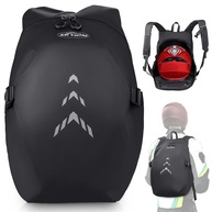 Mochila de motocicleta masculina - Mochila de capacete impermeável de grande capacidade para homens com bolso para laptop, grande - imagem 1