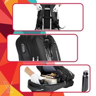 Mochila Masculina Executiva Grande Reforçada para Notebook Trabalho, Viagem e Escola Design Antifurto, Impermeável, com Cabo Reforçado, Saída USB e Fone, Conforto Segurança e Durabilidade, Unissex - imagem 4
