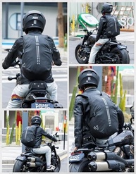 KEMIMOTO Mochila de motocicleta, 40 L para homens, bolsa de capacete resistente à água para viagens, viagens diárias, viagens de escritório - imagem 5