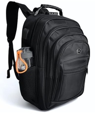 Mochila Grande E Reforçada Impermeável Para Notebook Antifurto Bolsa Executiva Masculina Feminina Trabalho Viagem Escolar Faculdade Cabo De Aço Saída Usb Saída Fone De Ouvido - imagem 2