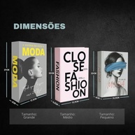 Conjunto de Livros Decorativos de Moda e Cidades - 3 Estilos em Capa Dura com Design Artístico para Decoração Elegante - imagem 4