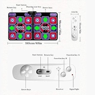 Tapete de Dança Eletrônico Sem Fio - Modelo Duplo Somatossensorial com Conexão USB e Design Antiderrapante - imagem 4
