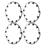 WALFRONT Ajuste para o Modelo Y Wheel Rand Rand Protector Responstante Guarda Hubcap Por 21 Polegadas - 24, Material de ABS Forte para Entusiastas de Automóveis (Padrão de carbono preto brilhante) - imagem 5