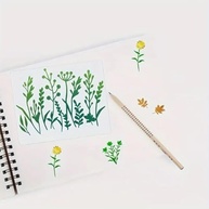 12 Modelos para Pinturas Florais e de Plantas - Padrões Desenhados à Mão 15x12cm - DIY para Móveis, Tela, Azulejos e Decoração - imagem 5