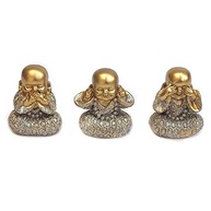 Trio Buda Decorativo em Resina - 3 Modelos para Meditação e Decoração Zen - imagem 5