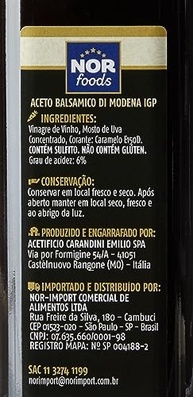 LUBEX Aceto Balsâmico De Modena Nor Foods 500Ml - imagem 3