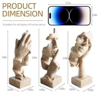 aboxoo 3 Peças Estátuas de Pensador - Arte Abstrata Moderna em Resina para Decoração de Casa e Escritório - imagem 4