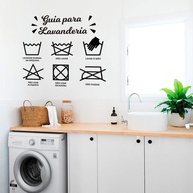 Adesivo de Parede Guia para Lavanderia 60x70cm - Decoração Prática e Moderna - imagem 1