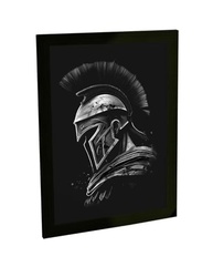 Quadro Decorativo A4 Guerreiro Espartano - Moldura Moderna com Grampos Flexíveis - imagem 2