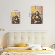 Arte de Parede Mona Lisa Pop Art Moderna 30x45cm | Decoração Criativa para Sala e Quarto - imagem 3