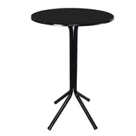 Mesa Bistrô Alta Redonda Preta com Tampo Preto – Moderna e Versátil para Ambientes Compactos - imagem 1