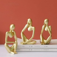 Suporte para Livros Escultura Abstrata Pensador - Decoração Moderna para Escritório e Casa - imagem 5