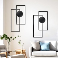 Arte de Parede Geométrica em Metal Moderna - Decore com Estilo Abstrato - imagem 3