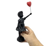 Estátua de Menina com Balão em Resina - Arte Moderna Inspirada em Banksy para Decoração de Casa - imagem 5