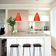 Kit 3 Pendentes Vegas Vermelho e Branco – Decoração Moderna - imagem 1