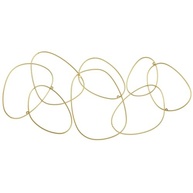 Hicarer Anéis Interligados Dourados - Escultura de Parede Abstrata para Decoração Moderna - imagem 4