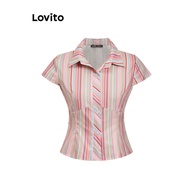 Blusa Listrada Arco-Íris Lovito: Casual e Moderna - imagem 2